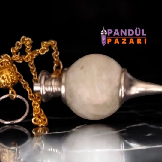  Dağ Kuvarsı (Berrak Kuvars) Metal Uçlu Sarkaç 
